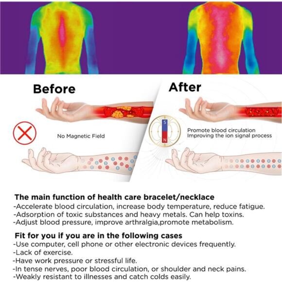 Magnetic Hematite Bracelet Adjustable Arthritis Anxiety Relief Swelling Weight L - Picture 4 of 7